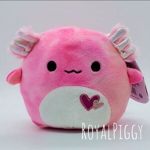 4.5" Squishmallow Aleka the Axolotl Valentine's Day KellyToy Plush NEW